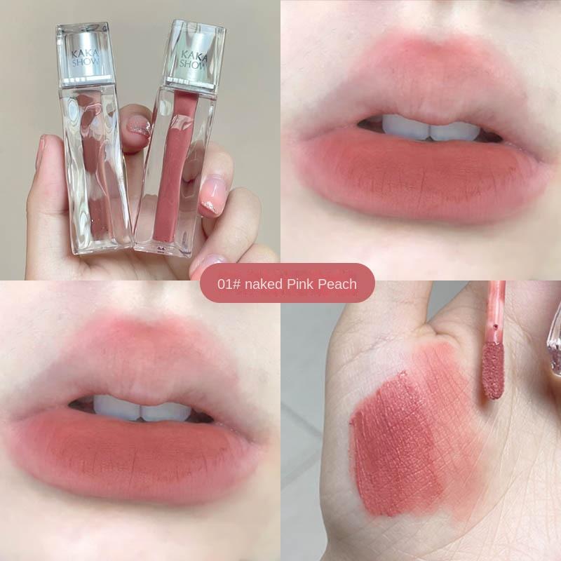 Глазурь для губ с клубничным медведем, бархатная матовая матовая глазурь, грязевая увлажняющая, не легко испачканная чашка, милая помада белого цвета