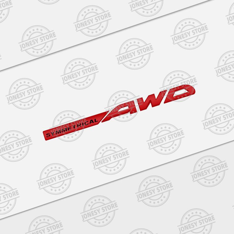 Auto Metal SYMMETRICAL AWD Logo 3D Badge Lettering Decals Trunk Sticker For Subaru Legacy XV Outback Forester Impreza BRZ STI Y2