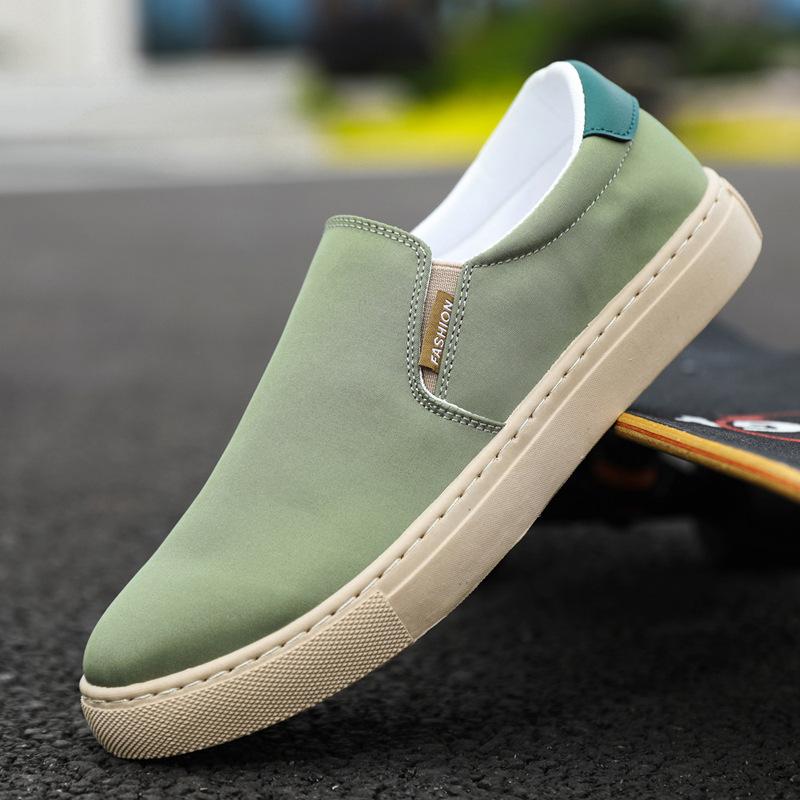 Fashion Casual Canvas Shoes Men's Summer Slip On Loafers For Men Flats Breathable Driving Shoes Male Cloth Walking Sneakers Board Shoe
