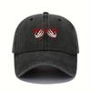 Retro Style Love and Skull Print Baseball Cap for Women, Adjustable Lightweight Sun Protection Hat