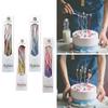 6Pcs/box Cake Candle Colorful Curved Spiral Cake Candle Long Multicolor Colored Curving Cake Candle Kids Birthday Decoration