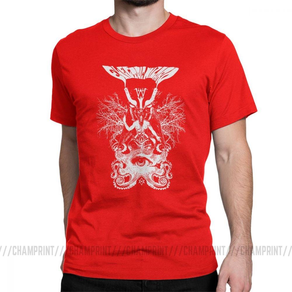 Electric Wizard Baphomet T Shirt For Men Funny Pure Cotton Tees Crewneck Short Sleeve T Shirt