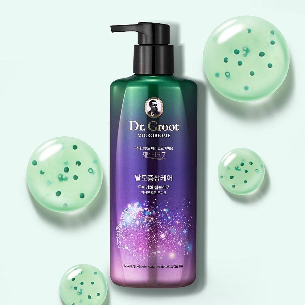 Доктор. Groot Microbiome Genesique 7 Капсулы для укрепления кожи головы Шампунь с ароматом цитрусовых, 400 мл, 1 шт.