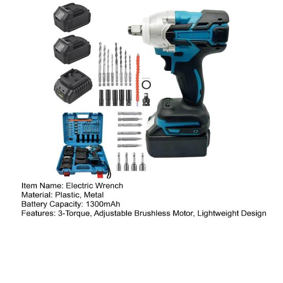 Электрический ударный гайковерт 45659 дюймов Аккумуляторный Бесщеточный Быстрая зарядка Регулируемый крутящий момент Ударный гайковерт Автореверс