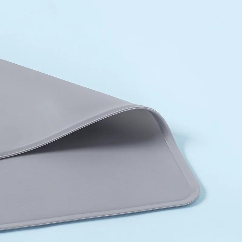 Силиконовый коврик для корма для домашних животных с высокими бортиками - Водонепроницаемый и антипригарный коврик для кормления для собак и кошек - Подставка-поднос для кормушки против проливания