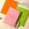 A5 Daily Planner, 2025 Soft Imitation Leather Diary, Student 365-day Excerpt Book, Thickened Business Meeting Record Book, Work Notebook