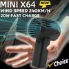 4nd MiniX64 Handheld Turbo Jet Fan Brushless Motor 1.4kg/s 240km/h Air Duster for Camping Yard Cleanup Computer Car Clean Dust
