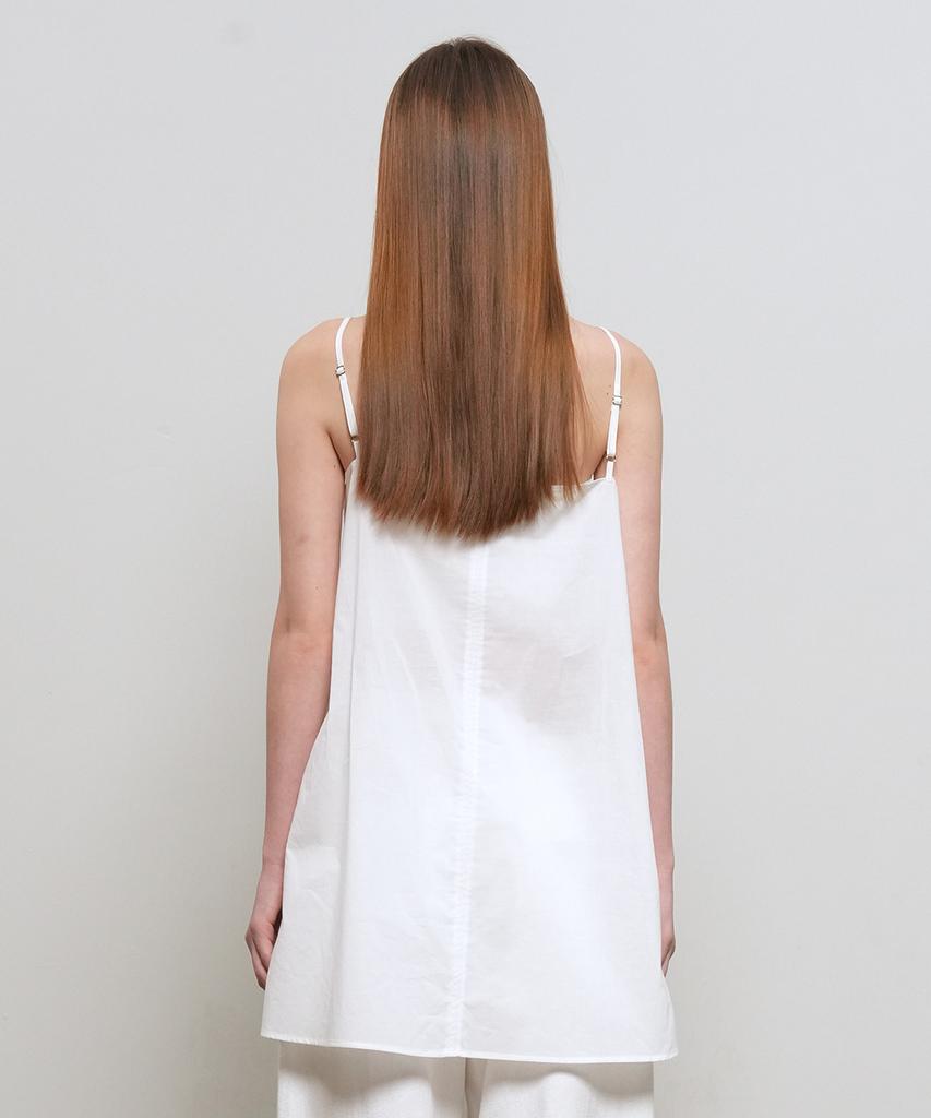 General Idea Cotton Sleeveless Dress [White] / Gf2Lop508