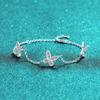 Butterfly Bracelet 925 Silver Inlaid Moissanite Light Luxury Bow Simple Women'S Jewelry