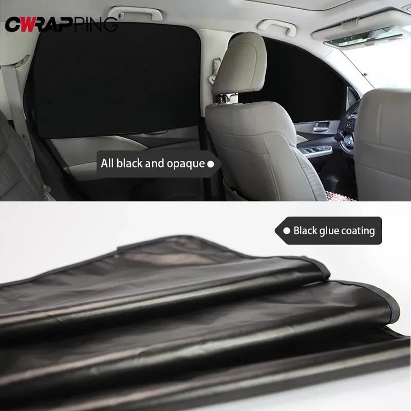 Car Side Windows Sunshade Car Magnetic Sunshade Sunscreen Thermal ulation Auto Double-sided Sun Shade Titanium Silver