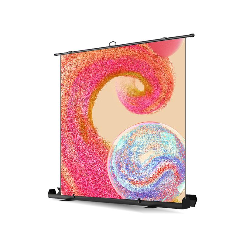 Three Seasons Portable 16:9 Floor Pull-Up Projector Screen