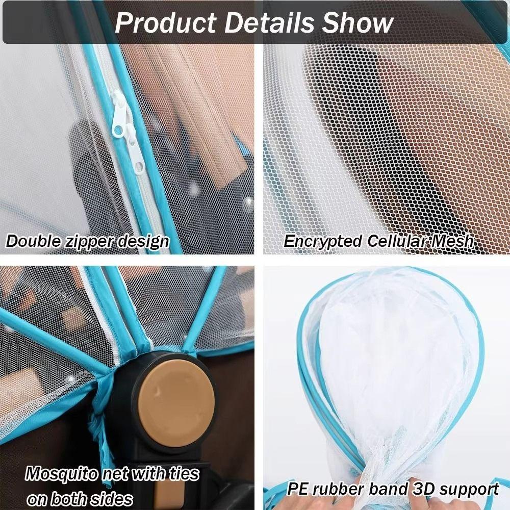 Full Cover Baby Pram Mosquito Nets Foldable Pushchair Mosquito Nets  Summer