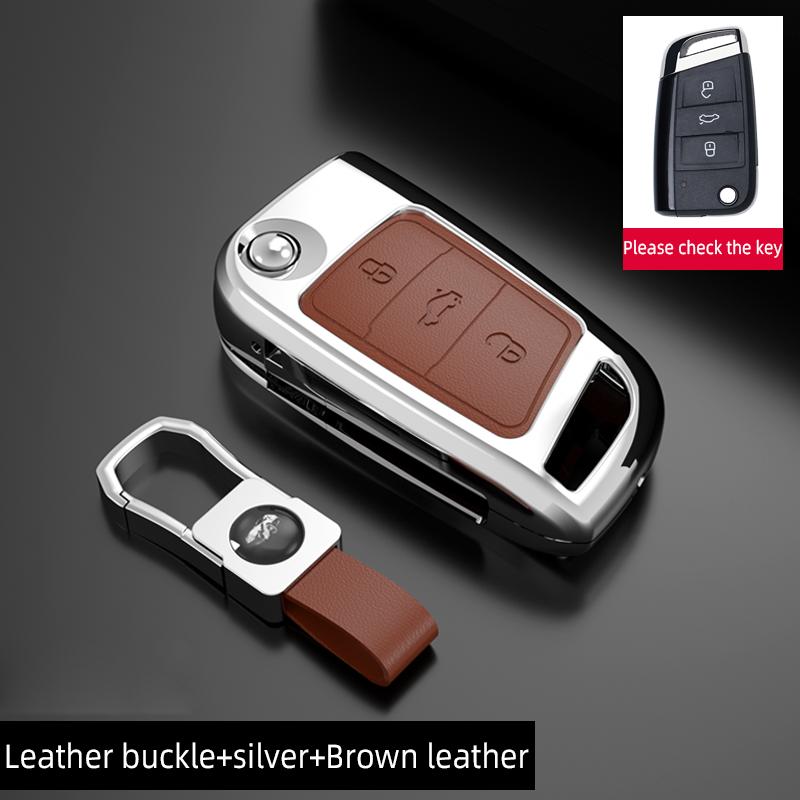 Чехол-держатель для дистанционного ключа автомобиля из цинкового сплава, брелок для Volkswagen Magotan Passat B8 Golf для Skoda Superb A7, аксессуары оптом