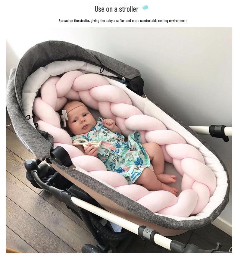 Скандинавская датская вязаная подушка-шар с узлом - Плетеный декор для детской комнаты и бортик для кровати