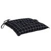 Chair Cushions 4 pcs Black Checkered Pattern 50x50x7 cm Oxford Fabric
