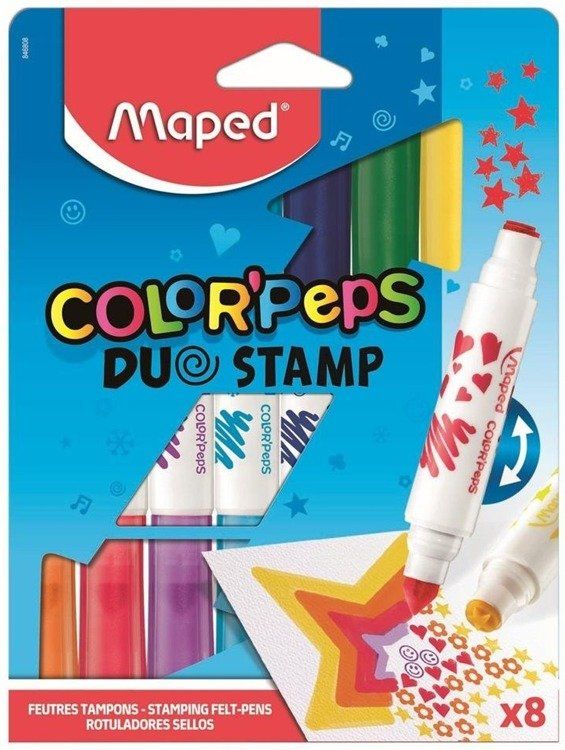Maped Flamastry Dwustronne Z Pieczątkami 8 Szt.