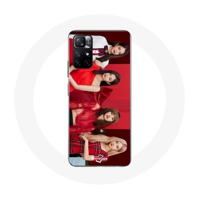 Coque pour smartphone - BLACKPINK - Xiaomi Redmi Note 11s 5G - Souple - Noir - Décorative