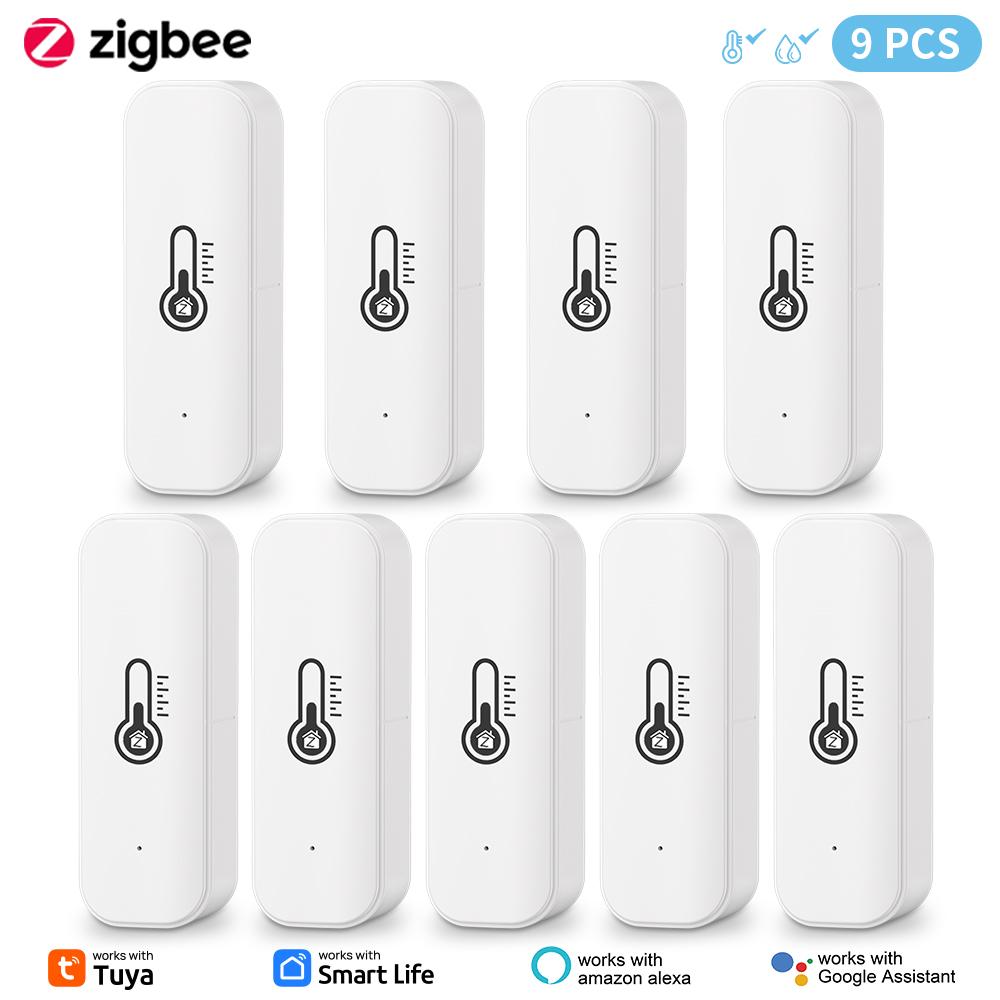 Tuya Zigbee Temperature Humidity Sensor Smart Life Remote Monitor For Smart Home Work with Alexa Google Assistant