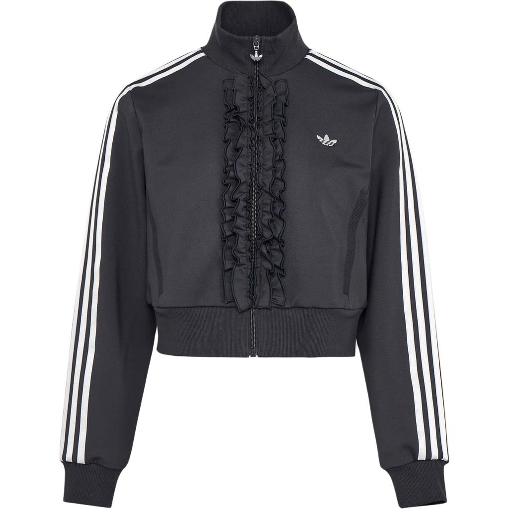 adidas Оригиналы Вязаная куртка с рюшами Элегантная спортивная куртка с длинным рукавом и рюшами Женская куртка KU9387