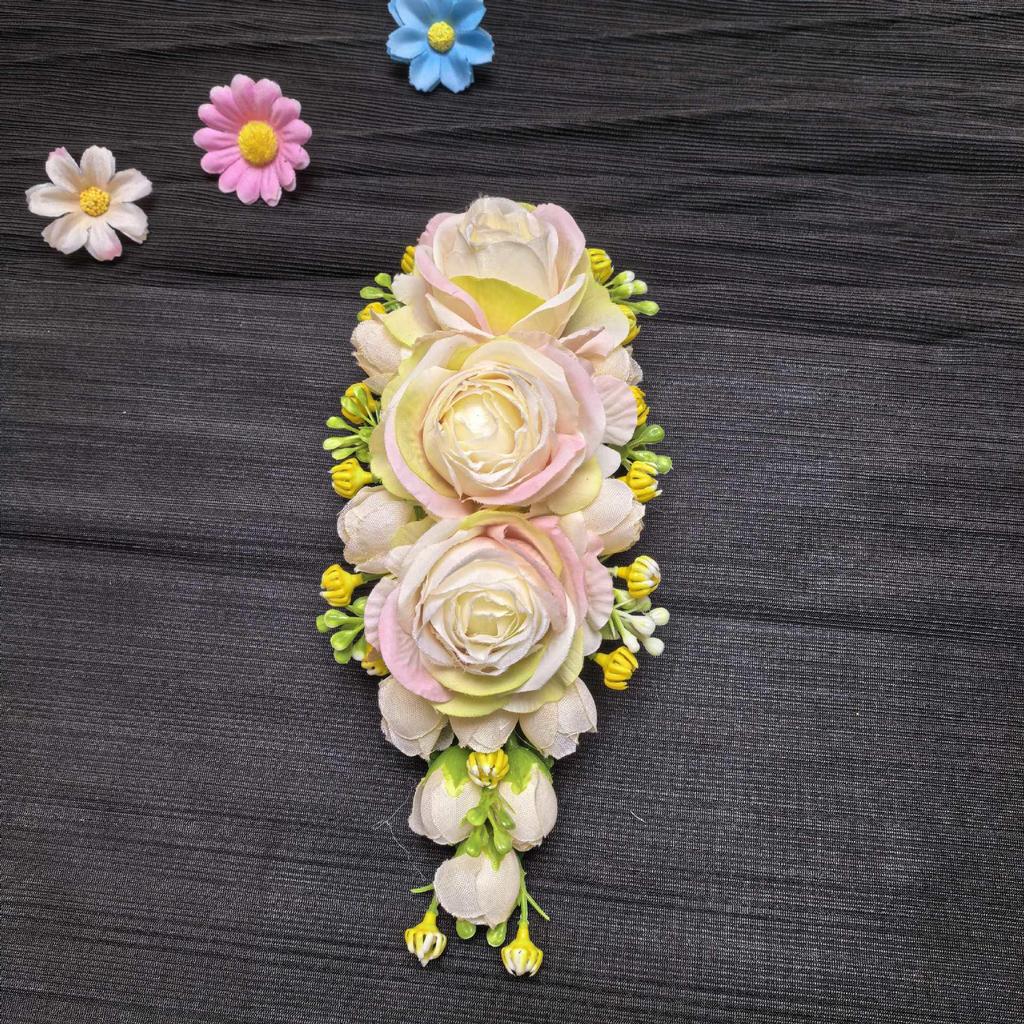 Юньнаньский этнический гребень для волос с головным украшением - Ручная работа, головной убор для тайского танца и аксессуар для выступления в фотостудии