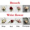 1 шт., корсаж на запястье для вечеринки, искусственные цветы, бутоньерка для жениха, цветок на запястье невесты, подружки невесты