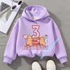 2-8 years old children's hooded sweatshirt - Kabibara girl cute casual shirt - Boy sports shirt - Cartoon print long sleeve