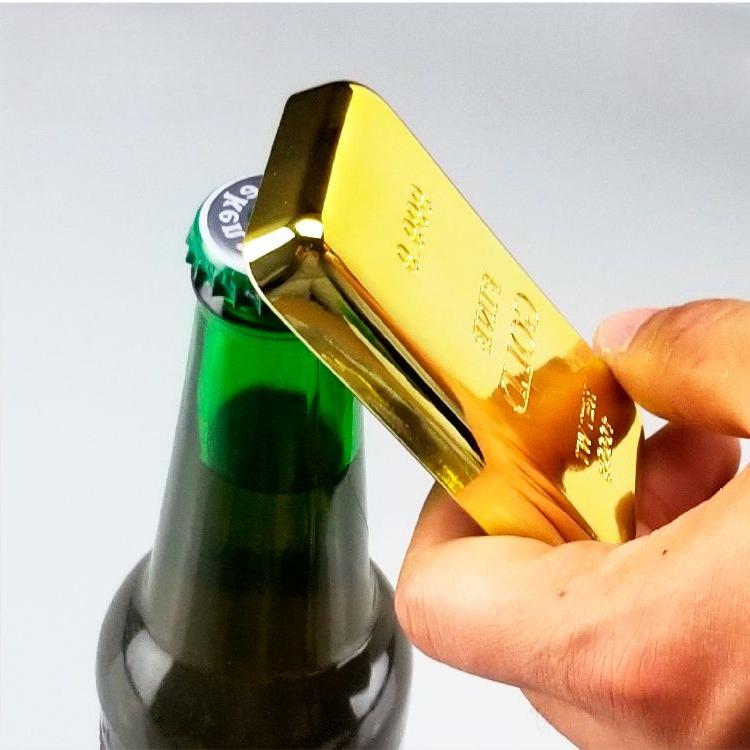 Creative Gold Bar Beer Bottle Opener Fridge Stickers Creative Home Supplies
