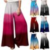Женские модные свободные повседневные повседневные брюки с эластичной резинкой на талии и широкими штанинами с градиентным принтом