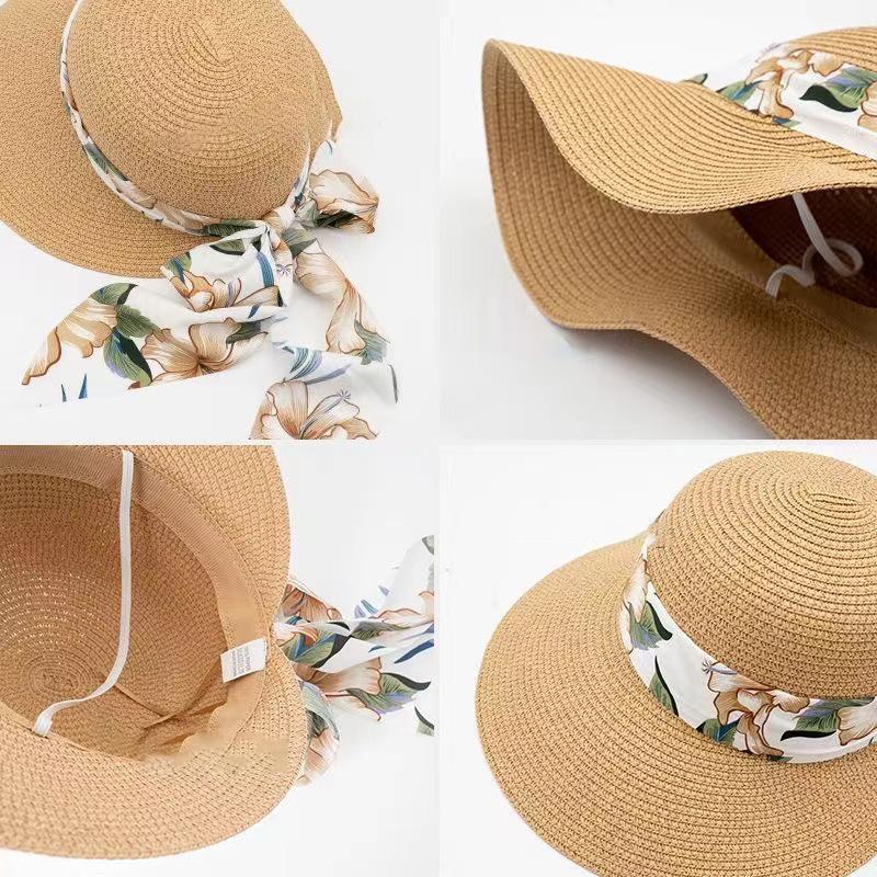 Женская летняя туристическая шляпа для отпуска с широкими полями, пляжные шляпы, козырьки, соломенная шляпа, женская пляжная кепка с защитой от ультрафиолета