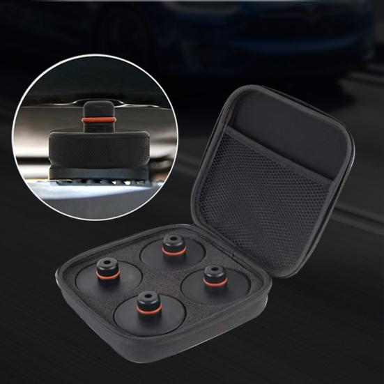 Подъемный домкрат, 4 шт., с футляром для хранения, противоударный напольный подъемный адаптер, резиновое кольцо для Tesla Model 3/Y/S/X