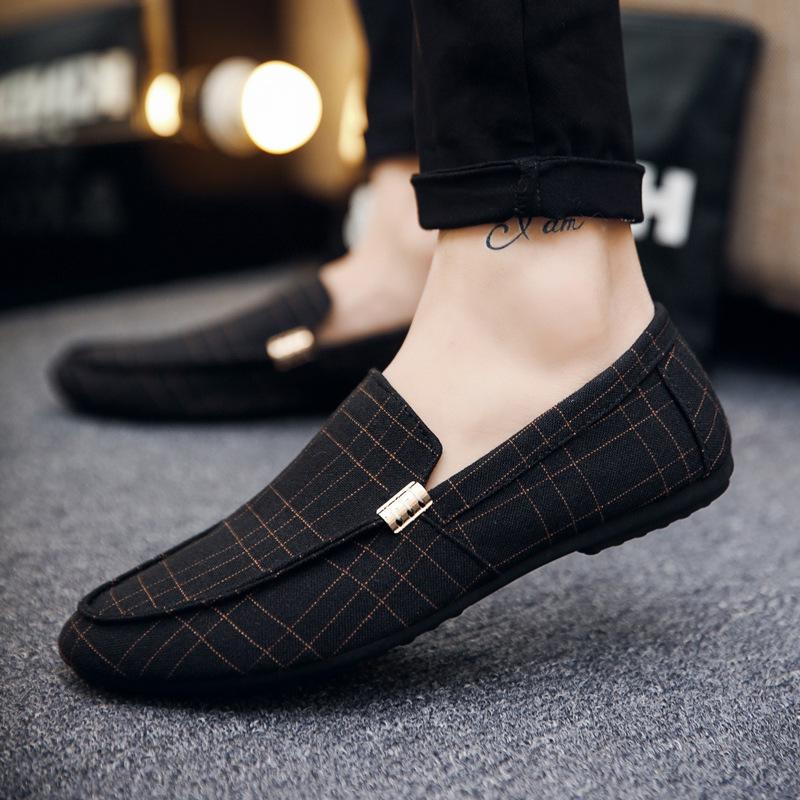 Wechat Business Spring and Summer Doudou Shoes Men's Korean Version Trend One-pedal Lazy Shoes Student Tide Shoes Breathable Large Size