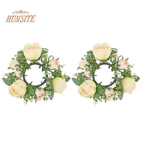 2шт реалистичная гирлянда-подсвечник, искусственный венок для дома