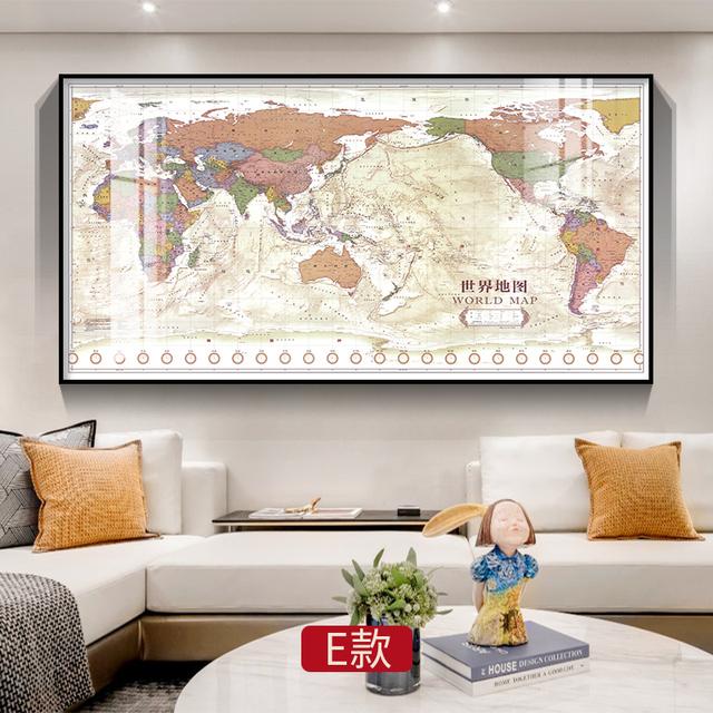 Карта мира, украшение, холст, картина, ретро, абстрактный пейзаж, художественный принт, постер для современного дома, гостиной, Настенный декор, фреска, подарок