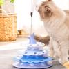 Cat Ball Track Funny Teaser Stick Pet Turntable Interactive Tower Roller Track Balls For Exercise Hunting Play Kitten Indoor