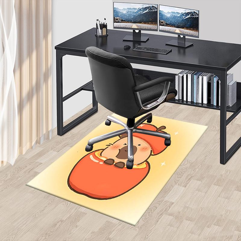 1PC Kapibala, Red Apple Extra Large Non-Slip Floor carpet, Office, family, bedroom, Studio - Large Area Rug Indoor Rugs, Vibrant Colors-A214
