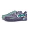 Nike Nike Air Force 1 Нескользящие Устойчивые к истиранию Низкие Кеды для скейтбординга Унисекс Фиолетовый Зеленый CW2288-111(Team80-S-BOX)