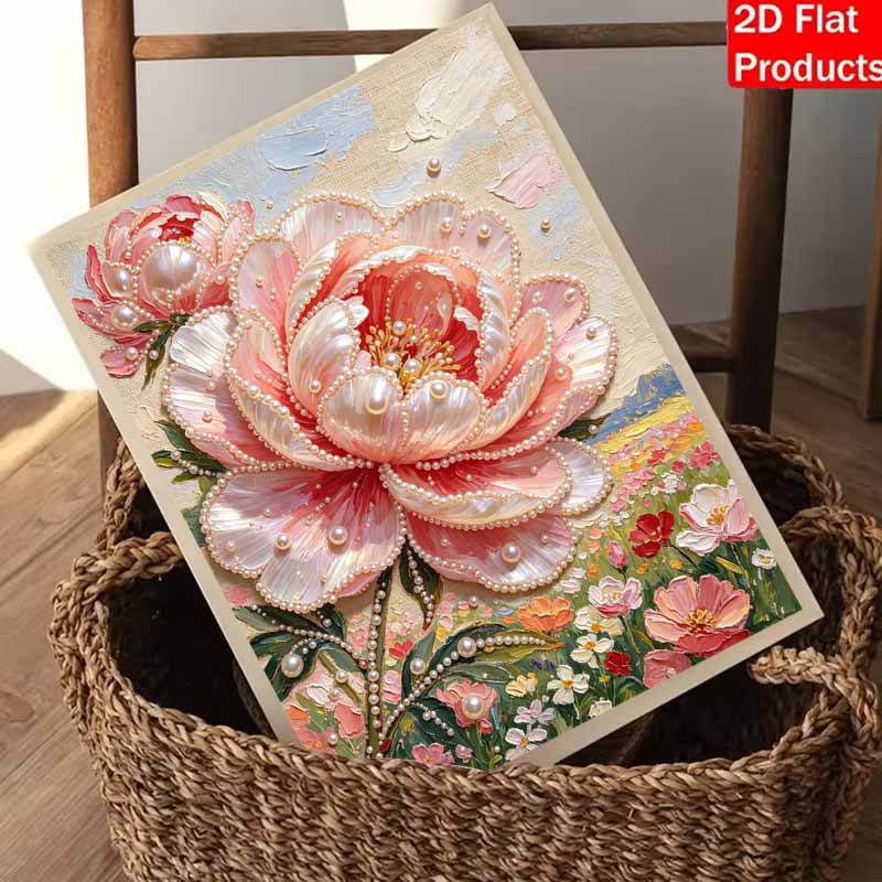 Pearl painting kit peony flower artistic handmade diy home decoration painting