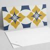 Vinyl Tile Set Easy Installation Floral Pattern with Symmetry 10x40x20 cm