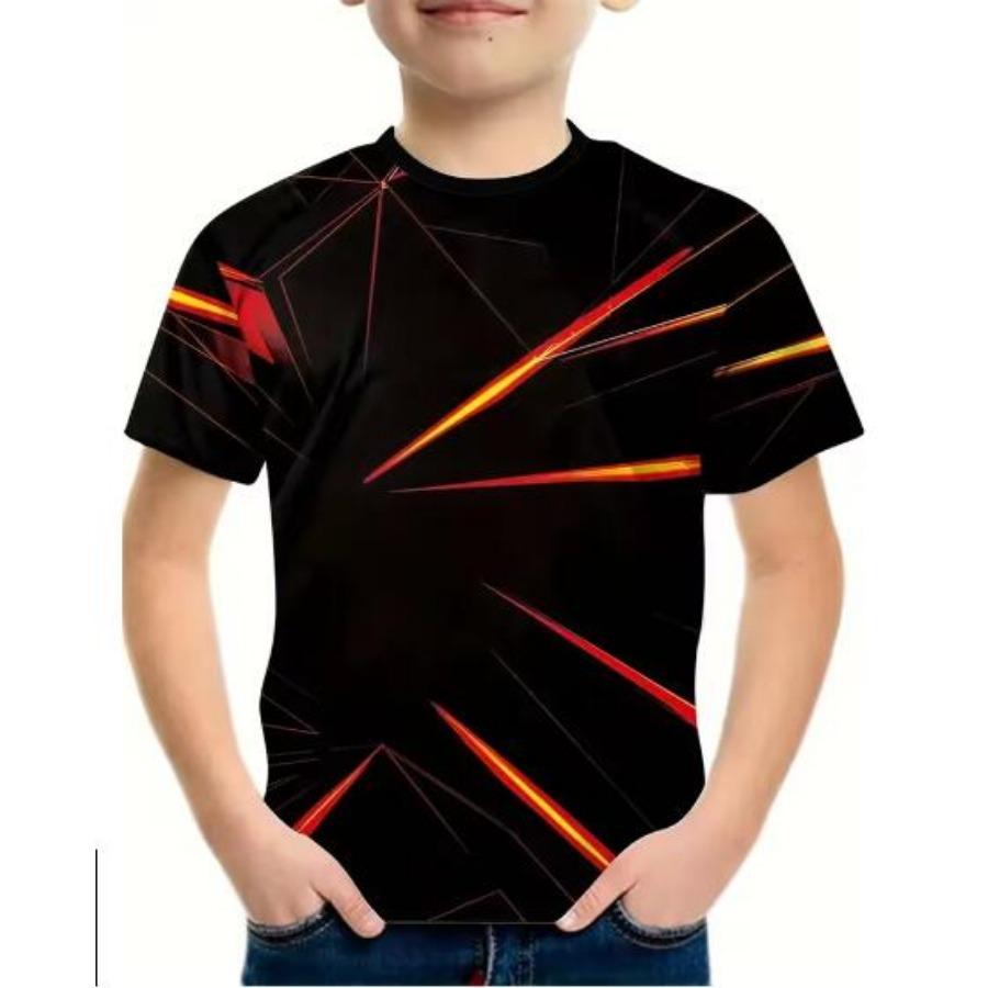 Kids Summer Printed 3D T Shirt Boys Tees Casual Short Sleeve O Neck Girls Tops