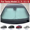 Солнцезащитный козырек на лобовое стекло для Tesla Model 3Y - Складной чехол на переднее стекло Juniper Highland, теплозащитный козырек