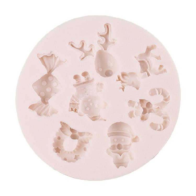 Fondant Cake Decorating Molds Silicone Molds Christmas Santa Chocolate Molds Holiday Dessert Cake Baking Tool Nonstick