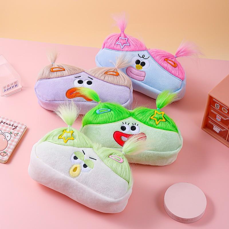 Плюшевый пенал в виде толстой кишки Ugly Doll, сумка для хранения в форме сердца, милая девочка с большими глазами, плюшевая игрушка-пенал