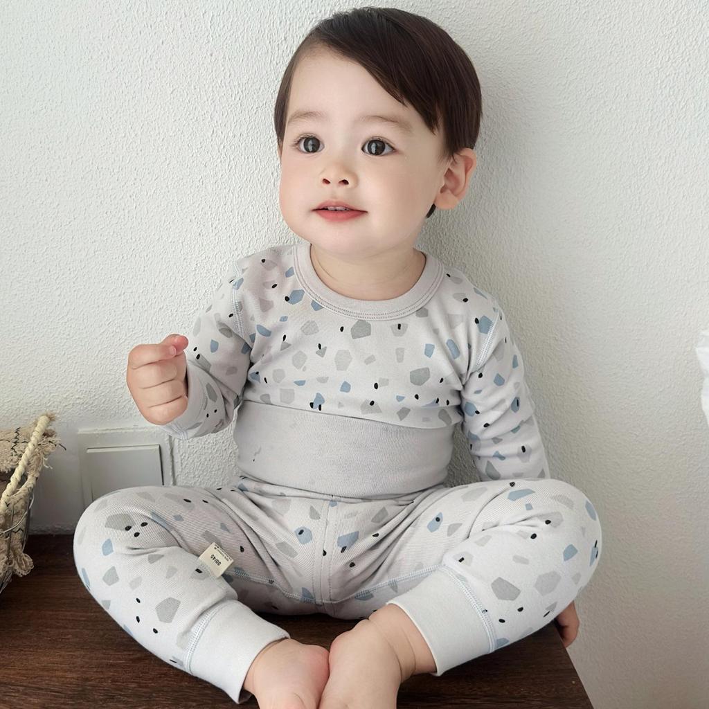 2025 Детский осенний теплый комплект из 100% хлопка: Форма класса А для мальчиков и девочек