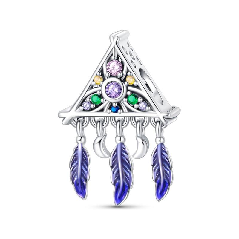 Fashion Spring Lucky Four Leaf Clover Series Copper Charms Beads Fit Original Bracelet Diy Jewelry