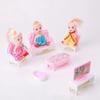 Play Toy Pink Dollhouse Furniture Armchair Couch Set Miniatures Furniture Doll House Accessories