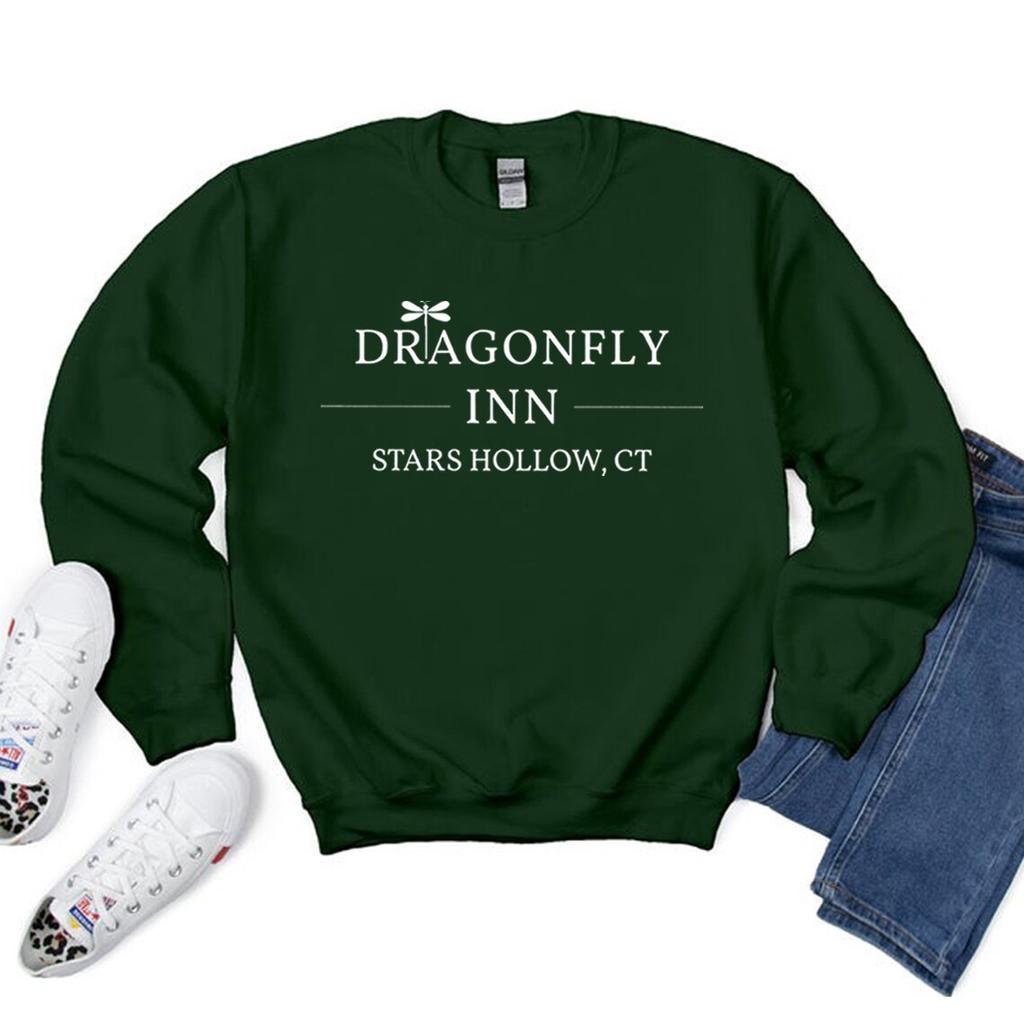 Толстовка унисекс «Gilmore Girls Dragonfly Inn» из тяжелого смешанного материала, телешоу «Gilmore Girl Stars», полые толстовки с круглым вырезом, толстовки в стиле Харадзюку