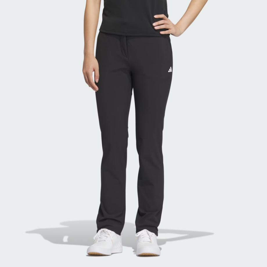 adidas Спортивные спортивные брюки с логотипом для гольфа, прямые трикотажные брюки, женские брюки, черные IN6580