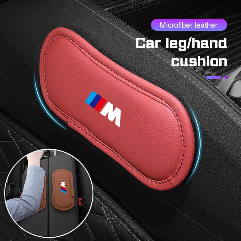 Car Elbow Rest Pad For BMW M M3 M4 M5 E46 E90 E92 F15 F20 F07 F40 F30 G30 G01 G02 Center Console Leg Mat PU Leather Knee Cushion SZ5J