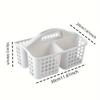 Plastic Shower Basket Dorm Durable Bathroom Simple Hollow Out Storage Basket Functional Toilet Washing Basket With Handle