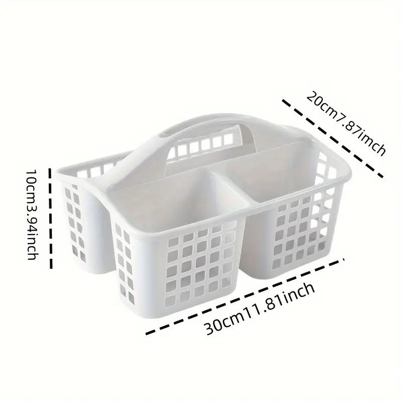 Plastic Shower Basket Dorm Durable Bathroom Simple Hollow Out Storage Basket Functional Toilet Washing Basket With Handle